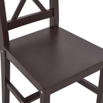 7 Piece Dining Set Pinewood Dark Brown 283377