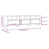 TV Cabinet Sonoma Oak 150x30x44.5 cm Engineered Wood 831303