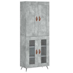 Highboard Concrete Grey 69.5x34x180 cm Engineered Wood 3199597