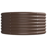 Garden Raised Bed Galvanised Steel 440x80x36 cm Brown 318935