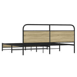 Metal Bed Frame without Mattress Sonoma Oak 180x200 cm Super King 3318689