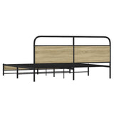 Metal Bed Frame without Mattress Sonoma Oak 200x200 cm 3318692