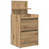 Bedside Cabinet with 2 Drawers Artisan Oak 38x34x80 cm 861371