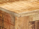 Sideboard with 3 Drawers 80x30x65 cm Solid Rough Wood Mango 351690