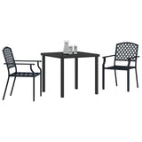 Garden Dining Set 3 pcs Anthracite Powder-Coated Steel 3379303