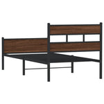Bed Frame without Mattress Brown Oak 75x190 cm Small Single Engineered Wood 4017334