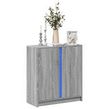 Sideboard with LED Grey Sonoma 77x34x85 cm Engineered Wood 852136