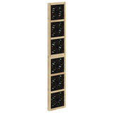 Room Divider 4 Panels Brown and Black Solid Wood Paulownia 358804