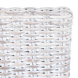 Dining Chairs 4 pcs White Kubu Rattan and Mango Wood 275465