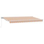 Retractable Awning Manual Multicolour Stripe 400x200 cm Fabric 3329841
