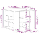 Coffee Table Black Oak 55.5 x 55 x 45 cm Engineered Wood 862730