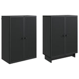 Cabinet Set 2 pcs Black 66 x 34.5 x 90 cm Engineered Wood 3416359