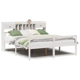 Bookcase Bed without Mattress White 180x200 cm Super King Solid Wood Pine 3322062
