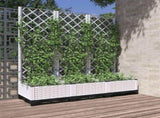 Garden Planter White 120 x 40 x 121.5 cm 153283