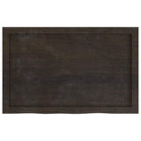 Bathroom Countertop Dark Brown 80x50x cm Treated Solid Wood 3156216