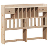 Bookcase Bed without Mattress 140x190 cm Solid Wood Pine 3322921