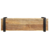 ZNTS Wall Shelf 110x33x45 cm Solid Rough Wood Mango 4017488