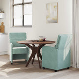 Dining Chairs with Wheels 2 pcs Sea green 58 x 65 x 98 cm 42017883