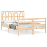 Bed Frame without Mattress 140x190 cm Solid Wood 3194356
