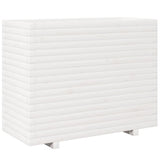 Garden Planter White 90x40x72.5 cm Solid Wood Pine 3282595