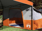Camping Tent Set Folding 2 pcs Orange Taffeta and Fabric 3337177
