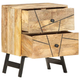 Bedside Cabinet 40x30x50 cm Solid Mango Wood 285875