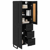 Highboard Black Oak 69.5 x 34 x 180 cm Engineered Wood 3416063