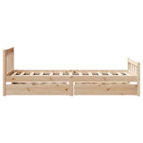 Bed Frame without Mattress 90x190 cm Single Solid Wood Pine 3301565