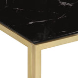 Coffee Table Gold Stainless Steel and Tempered Glass 350020