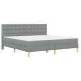 Bed Frame with Mattress Light Grey 180 x 200 cm Fabric 3415265