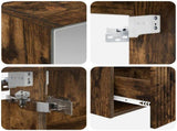 Bathroom Cabinet Set 5 pcs Smoked Oak Engineered Wood 3406315