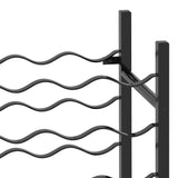 ZNTS Wine Rack for 48 Bottles Black Metal 289563