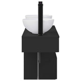 Bathroom Furniture Set 3 pcs Black Engineered Wood 3405578