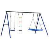 Outdoor Swing Set with Swing, Ladder, Nest Swing 3283618