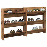 Shoe Cabinet 2 pcs Old wood 84 x 18 x 90 cm Engineered Wood 875028
