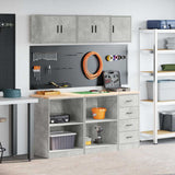 Garage Cabinets 6 pcs Concrete Grey Engineered Wood 3328353