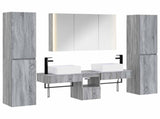 Bathroom Furniture Set 6 pcs Grey Sonoma 3407204
