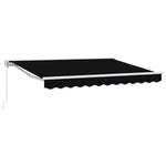 Retractable Awning Manual Black 350x200 cm Fabric 3329709