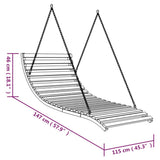 Swing Bed Teak Solid bent wood with teak finish 313939