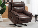Faux Leather 70&deg Electric Riser Recliner Chair, Dark Brown T3398P343499