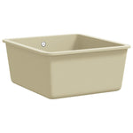 ZNTS Granite Kitchen Sink Single Basin Beige 144868