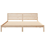 Bed Frame with Headboard Brown 180 x 210 cm Solid Pine Wood 872317