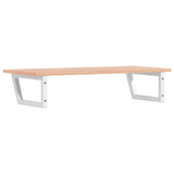 Basin Shelf Wall Mounted Steel and Solid Wood Oak 3302614