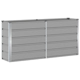 Planter Light Grey 160 x 40 x 75 cm Steel 42018135