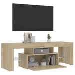 TV Cabinet with LED Lights Sonoma Oak 120x35x40 cm 804349