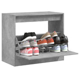 Shoe Cabinet Concrete Grey 80x42x69 cm Engineered Wood 840004