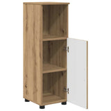 Bathroom Furniture Set Wall-mounted with Door 3 pcs Artisan Oak 3392952