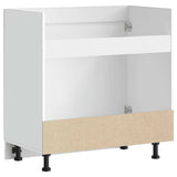 Sink Base Cabinet "Porto" High Gloss White 80x46x81.5 cm Engineered Wood 853929