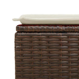 2 Piece Garden Sofa Set with Cushions Brown Poly Rattan Acacia 3328666