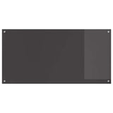 Kitchen Backsplash 2 pcs Dark Grey 120 x 60 cm Tempered Glass 3415511